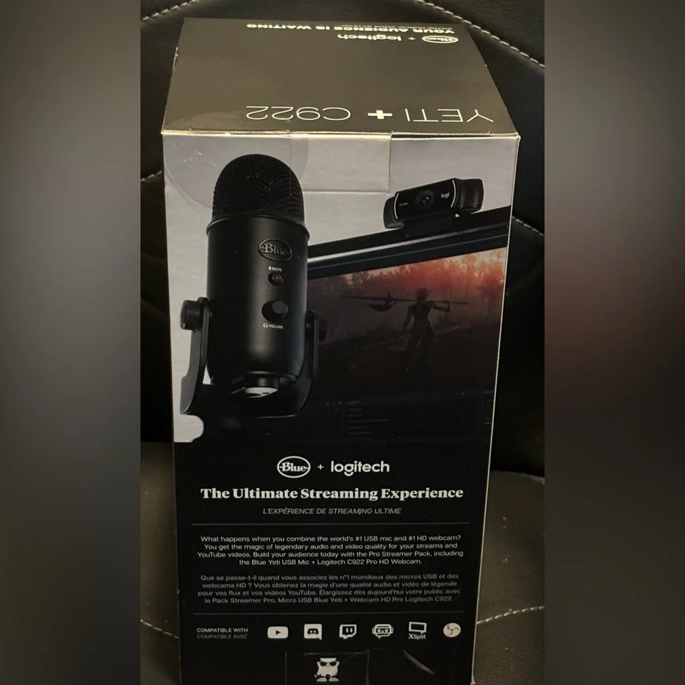 Yeti microphone + C922 webcam